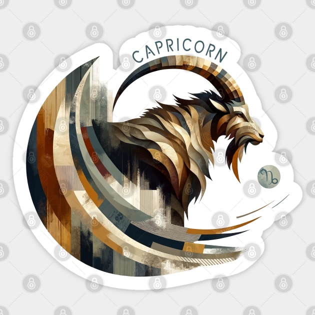 Capricorn Crest Zodiac Sign Sticker by 2HivelysArt